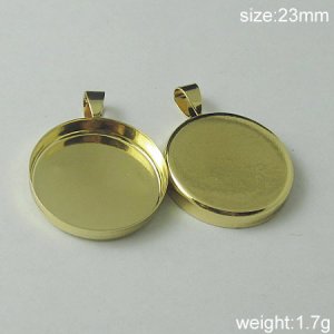 100s/pack,Hot sale,Circular, Brass Pendant Blank,23mm,ID5562
