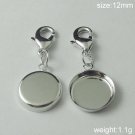 200s/pack,Hot sale,Circular, Brass Pendant Blank,12mm,clasp size:12x7mm,ID10834