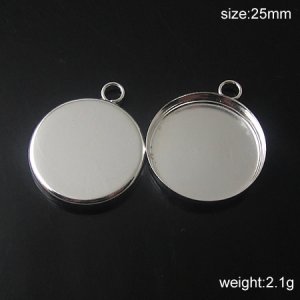 100s/pack,Hot jewelry accessories, Brass Pendant Blank,25mm,ID10385