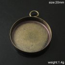 100s/pack,Hot jewelry accessories, Brass Pendant Blank,20mm,ID10384