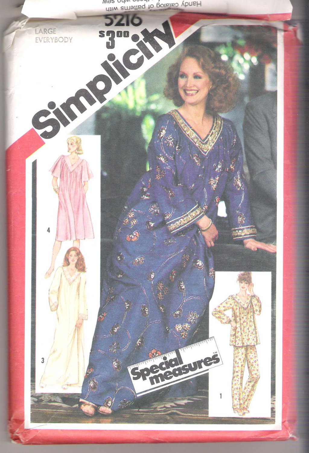 Pullover Caftan, Nightgown or Dress and Pajamas Simplicity 5216 Sewing