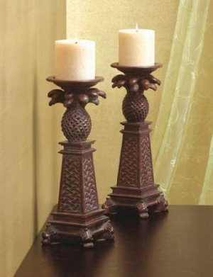 Pineapple Column Candleholders