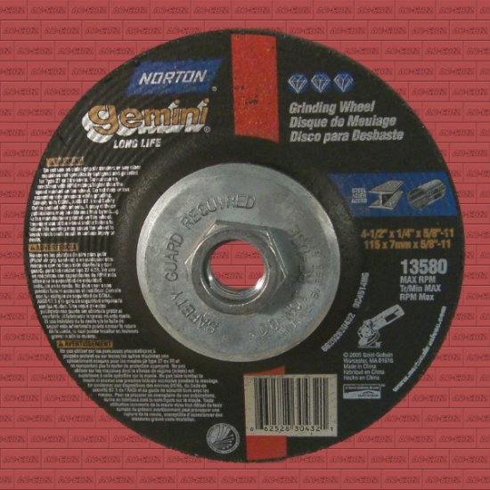 Norton 30432 41/2" CutOff Wheel Grinding Wheel 5 Pieces