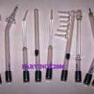 11 ELECTRODES FOR VIOLET RAY UNIT 12mm WANDS RED/ORANGE