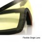 BOBSTER WRAP-AROUND GOGGLES BLACK FRAME YELLOW LENS