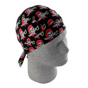 ZAN FLYDANNA HEADWRAP/DOO RAG/SKULLCAP GRAY PIRATE