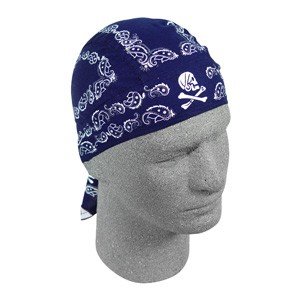 ZAN FLYDANNA HEADWRAP/DOO RAG/SKULLCAP SKULL PAISLEY