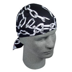 ZAN ROAD HOG BIKER HEAD WRAP/DOO RAG "CHAINS"