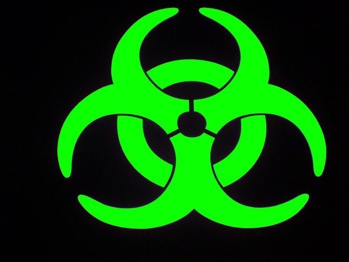 Biohazard Symbol Vinyl Decal - Choose Color & Size!