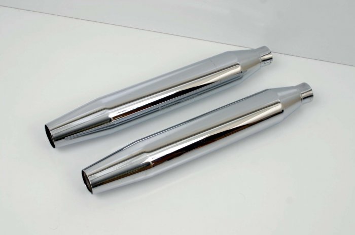 HARLEY STOCK SLIP-ON MUFFLERS/PIPES SOFTAIL '07 - '09