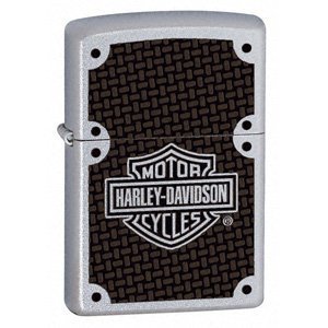 ZIPPO HARLEY DAVIDSON SATIN CHROME/CARBON FIBER LIGHTER