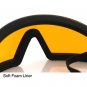 BOBSTER WRAP-AROUND GOGGLES BLACK FRAME AMBER LENS