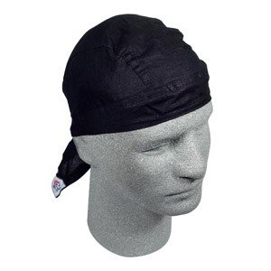 ZAN FLYDANNA HEADWRAP/DOO RAG/SKULL CAP SOLID BLACK