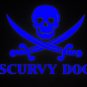 Scurvy Dog Skull & Crossbones Vinyl Decal - Pick Color!