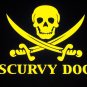 Scurvy Dog Skull & Crossbones Vinyl Decal - Pick Color!