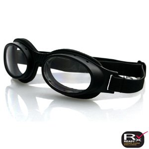 BOBSTER SLIMLINE GOGGLES BLCK FRM CLEAR REFLECTIVE LENS
