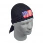 ZAN EMBROIDERED FLYDANNA/HEAD WRAP/DOORAG AMERICAN FLAG