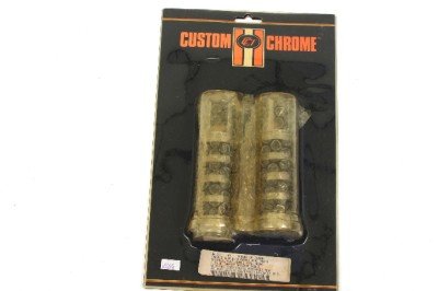 CHROME RUBBER BAND INSERT FOOTPEGS 5/8" FEMALE HARLEY