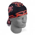 ZAN FLYDANNA HEAD WRAP/DOO RAG/SKULLCAP TRIBAL IV RED