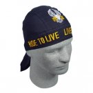 ZAN EMBROIDERED FLYDANNA/HEAD WRAP/DOO RAG RIDE TO LIVE