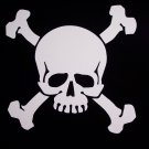 Skull & Crossbones Vinyl Logo 7 1/2" High x 8" Wide