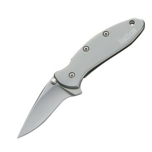 KERSHAW K.O. CHIVE STAINLESS HANDLE FOLDING KNIFE