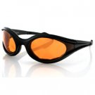 BOBSTER FOAMERZ SUNGLASS AMBER ANTI-FOG LENS BLACK FRA