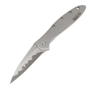 KERSHAW K.O. LEEK STAINLESS FOLDING KNIFE PLAIN