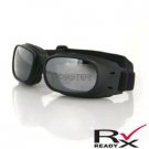 BOBSTER PISTON MOTORCYCLE GOGGLES SMOKE REFLECTIVE LENS