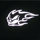 Flaming Skull Vinyl Logo - Choose Your Color & Size!