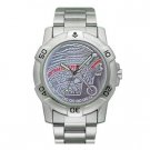 CHROME BIKER WATCH "UNTAMED" INDIAN HEAD MEN'S