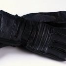 BLACK LEATHER MOTORCYCLE/RIDING GLOVES RAIN MITTENS