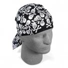ZAN FLYDANNA HEAD WRAP/DOO RAG/SKULLCAP SKULL WHITE