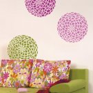 Flower Stencil Zinnia Grande Med, Reusable wall stencils not decals