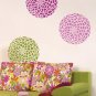 Flower Stencil Zinnia Grande Med, Reusable wall stencils not decals