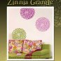 Flower Stencil Zinnia Grande Med, Reusable wall stencils not decals