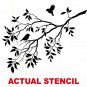 Stencil Birds on a Branch, DIY decor with stencils better than decals