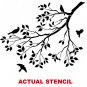 Wall Stencil Spring Songbirds, DIY Reusable stencils better than decal