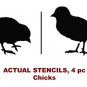 Four Little Chicks Stencil Kit, Reusable Easy stencils for Home Decor