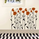 LARGE WALL STENCIL Poppy Field, Sturdy Wall Stencils