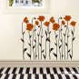 LARGE WALL STENCIL Poppy Field, Sturdy Wall Stencils