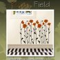 LARGE WALL STENCIL Poppy Field, Sturdy Wall Stencils
