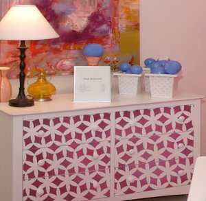 Stencil Kagami Allover SM, Reusable stencils for walls, furniture, etc