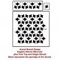 Stencil Kagami Allover SM, Reusable stencils for walls, furniture, etc