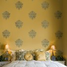 Damask Stencil Gabi's Brocade SM, Reusable stencils for walls, fabrics