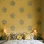 Damask Stencil Gabi's Brocade SM, Reusable stencils for walls, fabrics