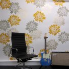 Flower stencil Chrysanthemum Grande MED, Wall Stencils for Easy Decor