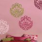 Reusable Wall Stencil Brocade No.1 SM, DIY decor stencil not decals