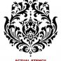 Reusable Wall Stencil Brocade No.1 SM, DIY decor stencil not decals