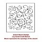 Craft Stencil Lily Scroll SM, DIY Stencils for furniture, pillows